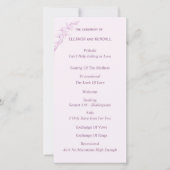 タイムレスフラワー結婚式 プログラム (正面)