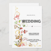 タイムレスフローラエレガンス結婚ズ 招待状 (正面/裏面)