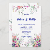 タイムレスフローラエレガンス結婚式招待状 招待状 (正面/裏面)