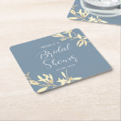 タイムレスフローラシンフォニーブライダルシャワー スクエアペーパーコースター (アングル)