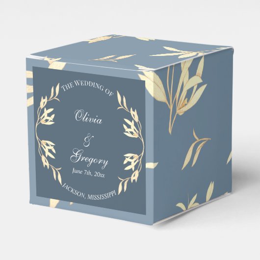 タイムレスフローラシンフォニー結婚ズブルー フェイバーボックス (正面サイド)