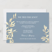 タイムレスフローラシンフォニー・イン・ブルー私たちは結び目を結んだ 招待状 (正面)