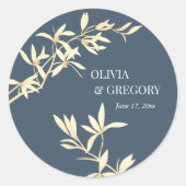 タイムレスフローラシンフォニー（ブルー） ラウンドシール (正面)