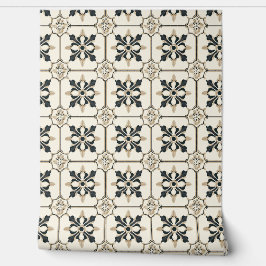 タイムレスフローラチャームプティ – ブラックと金ゴールド 壁紙