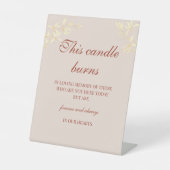 タイムレスフローラ素朴このロウソクは燃える 台座サイン (正面)