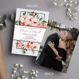 タイムレスフローラ赤面レッドクラシックリハーサルディナー 招待状