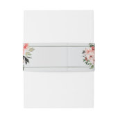 タイムレスフローラ赤面レッドグリーンクラシックリー結婚ズ 招待状ベリーバンド (裏面例)