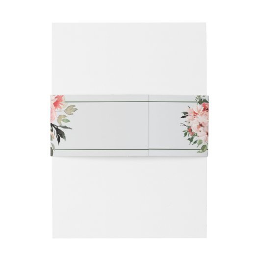 タイムレスフローラ赤面レッドグリーンクラシックリー結婚ズ 招待状ベリーバンド (裏面例)