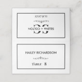 タイムレスブラック&ホワイト結婚ズ座席表 プレイスカード (外部開封)