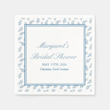 タイムレスブルーガーデンエレガントクラシックブライダルシャワー