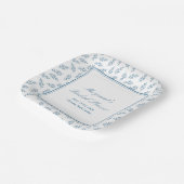 タイムレスブルーガーデンエレガントクラシックブライダルシャワー ペーパープレート (傾斜あり)