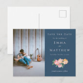 タイムレスブルーフローラ- QRと写真 案内ポストカード (正面/裏面)