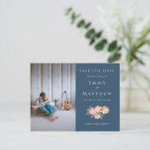 タイムレスブルーフローラ- QRと写真 案内ポストカード (スタンド正面)