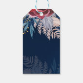 タイムレスブルーブルゴーニュフローラレース結婚ズ ギフトタグ (裏面)