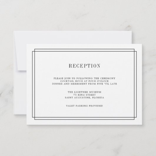 タイムレスベージュ色披露宴カード 招待状 (正面)