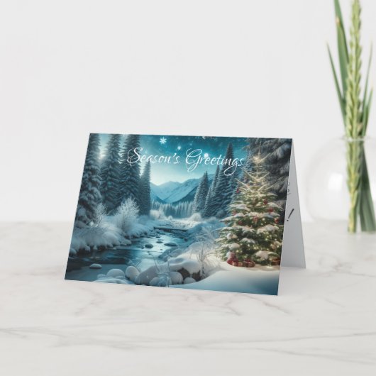 タイムレスホリデーチャーム：ヴィンテージクリスマスカード 招待状 (正面)