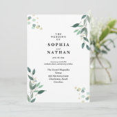 タイムレスボタニカル結婚式招待状クラシック 招待状 (スタンド正面)