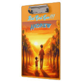 タイムレスボンド – 父と子のヴィネヤードサンセット クリップボード (左)