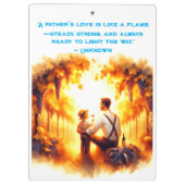 タイムレスボンド – 父と子のヴィネヤードサンセット クリップボード (裏面)