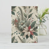 タイムレスポインセティアクリスマスホリデーカード シーズンカード (スタンド正面)