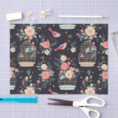 タイムレスミッドナイトバードケージアンティークデコパージュ 薄葉紙 (クラフト)