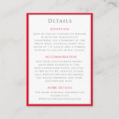 タイムレスミニマルエレガントさくらんぼレ結婚ッド詳細 エンクロージャーカード (正面)