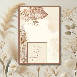 タイムレスモダンシック結婚のエレガンス 招待状