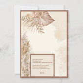 タイムレスモダンシック結婚のエレガンス 招待状 (裏面)