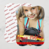 タイムレスモダンハッピーホリデファンシーーズカット シーズンカード (正面/裏面)