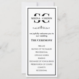 タイムレスモダンブラック&ホワイト結婚式 プログラム
