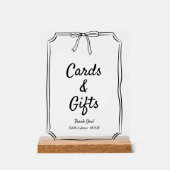 タイムレスモダンボウコケットカード&ギフト結婚ズ アクリルサイン (正面)