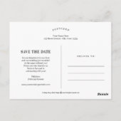 タイムレスモードウェディング日付はがきを保存 ポストカード (裏面)