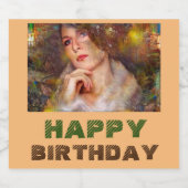 タイムレスモーメント誕生日 スパークリングワインラベル (シングルラベル)