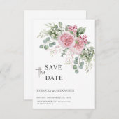 タイムレスユニーク花びら結婚式の日付の保存 (正面/裏面)