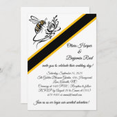 タイムレスラグジュアリービー結婚式招待状 招待状 (正面/裏面)