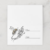 タイムレスラグジュアリー結婚ビーの折り畳み座席表 プレイスカード (外部開封)