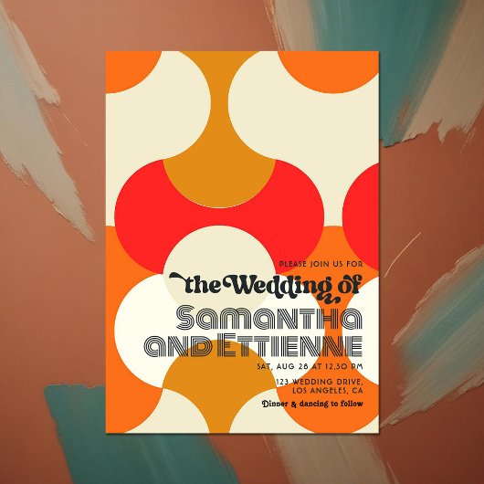 タイムレスラブレトロ結婚ビベス 招待状