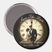 タイムレスラブヴィンテージウェディングテーマ日付を保存 マグネット (正面/裏面)