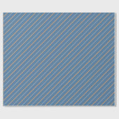 タイムレスレトロ対角ラッストライプのピング紙 ラッピングペーパー (フラット)