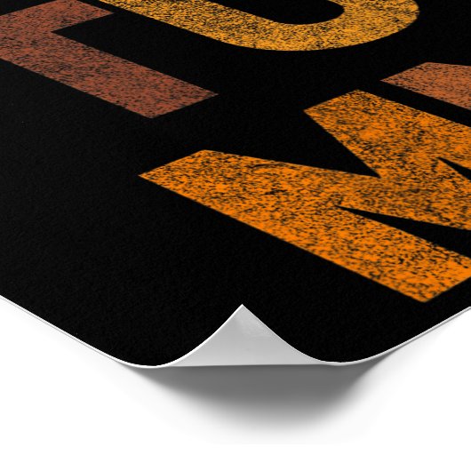 タイムレスレトロ秋トップ女性男性キッズ – Vinta ポスター (角)