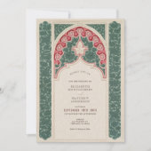 タイムレスレース結婚エフェクトアールヌーボースタイル 招待状 (正面)