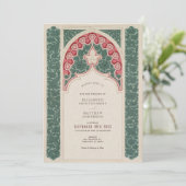 タイムレスレース結婚エフェクトアールヌーボースタイル 招待状 (スタンド正面)
