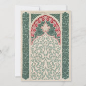 タイムレスレース結婚エフェクトアールヌーボースタイル 招待状 (裏面)