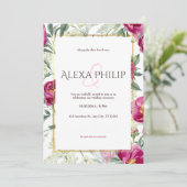 タイムレスロマンスピンクウォーター結婚カラー 招待状 (スタンド正面)