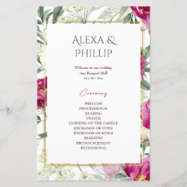 タイムレスロマンスピンクウォーター結婚式 プログラム