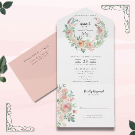 タイムレスロマンスフローラ結婚リース オールインワン招待状