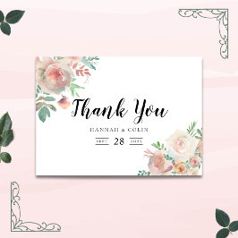 タイムレスロマンスフローラ結婚リース サンキューカード