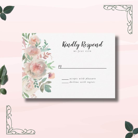 タイムレスロマンスフローラ結婚リース 出欠カード