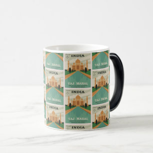 タイムレスロマンス:ヴィンテージエレガンスのTaj Mahal モーフィングマグカップ