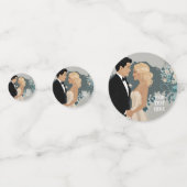 タイムレスロマンス：水彩新郎新婦アート コンフェッティ (裏面)